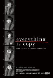  Everything Is Copy Nora Ephron: Scripted & Unscripted (2016)